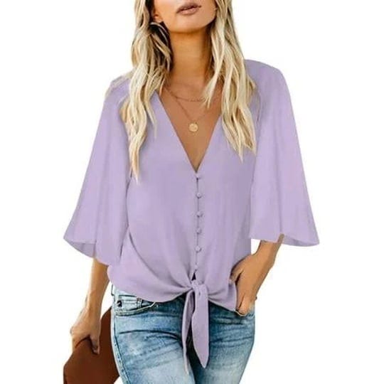 lookbook-store-lookbookstore-casual-tops-for-women-deep-v-neck-button-down-shirts-pastel-lilac-size--1