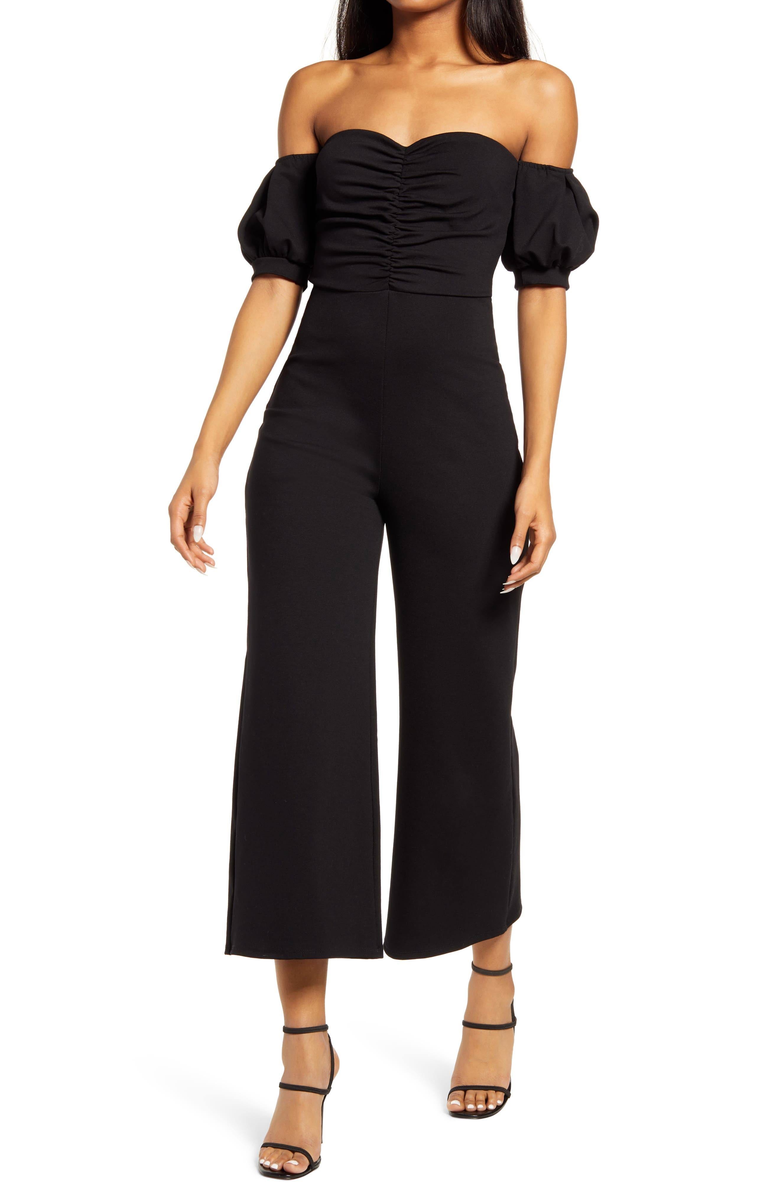 Stylish Off The Shoulder Jumpsuit for Black Occasions | Image