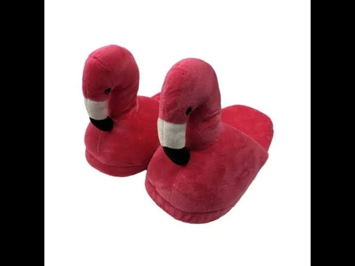 royal-womens-plush-hot-pink-flamingo-slippers-scuffs-house-shoes-small-5-6-womens-size-small-5-7