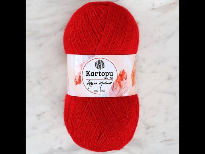 kartopu-angora-natural-knitting-yarnred-k114-1