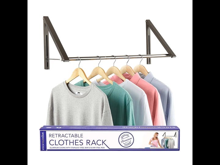 stock-your-home-double-foldable-clothing-rack-w-extension-rod-wall-mounted-retractable-clothes-hange-1