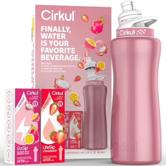 cirkul-32oz-rose-gold-stainless-steel-water-bottle-starter-kit-with-rose-gold-lid-and-2-flavor-cartr-1