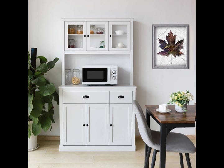 veikous-kitchen-pantry-cabinet-storage-hutch-with-microwave-stand-and-shelves-white-1