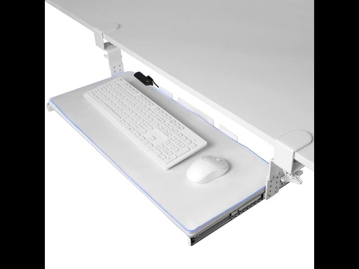 vivo-white-clamp-on-height-adjustable-under-desk-gaming-keyboard-tray-w-rgb-pad-1