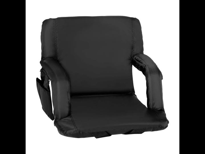 black-portable-lightweight-reclining-stadium-chair-with-armrests-padded-back-1