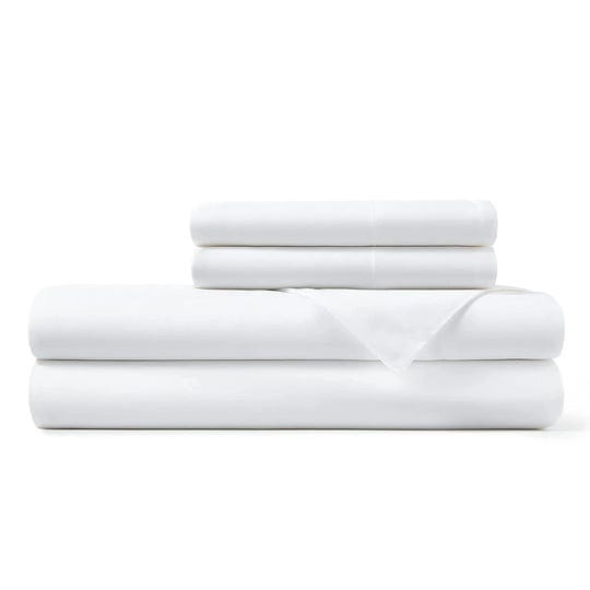 linen-plus-merit-collection-t250-luxury-percale-double-flat-sheets-60-40-cotton-polyester-blend-whit-1