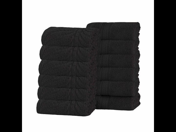 superior-chevron-zero-twist-cotton-face-towel-washcloth-set-of-12-black-1