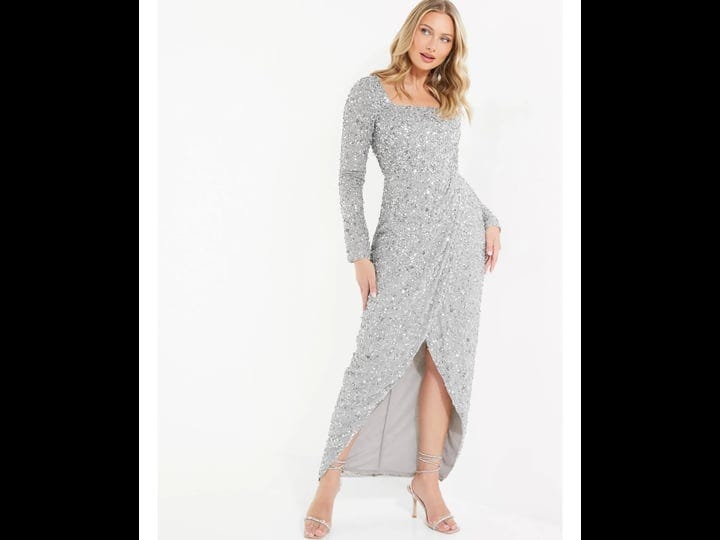 quiz-long-sleeve-sequin-wrap-evening-dress-grey-9