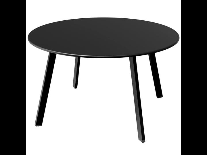 clihome-weather-resistant-round-steel-patio-large-coffee-table-black-1