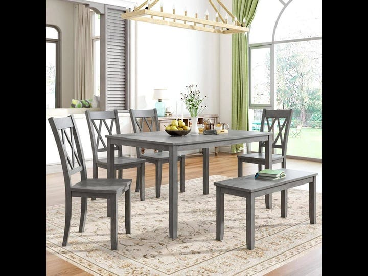 euroco-54-6-piece-farmhouse-dining-table-setdining-room-table-set-with-solid-wood-table-4-ergonomic--1