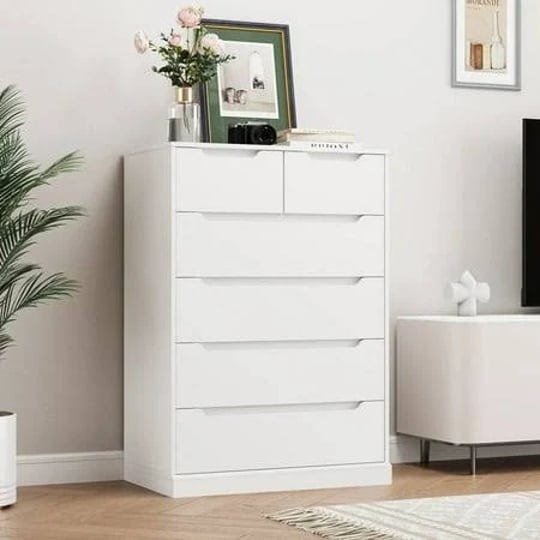 homfa-6-drawer-white-dresser-vertical-chest-of-drawers-wood-storage-cabinet-for-bedroom-living-room--1