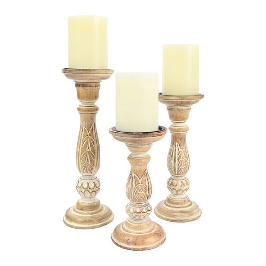 boston-warehouse-natural-wood-pillar-candle-holder-3-piece-set-distressed-whitewash-1