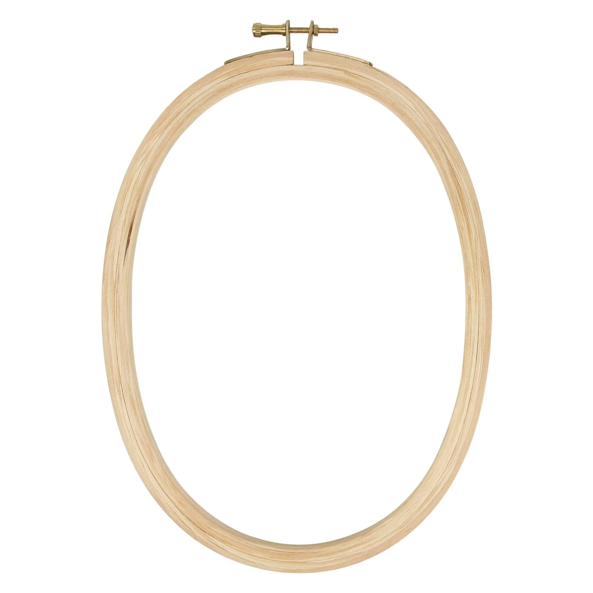 Unique Oval Pine Wood Embroidery Hoop | Image