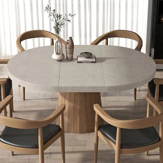 homary-japandi-39-55-extendable-dining-table-6-seater-gray-ovalround-table-pedestal-1