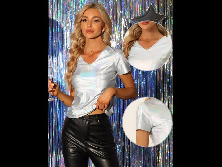 metallic-tees-for-v-neck-party-clubwear-shiny-top-silver-l-1