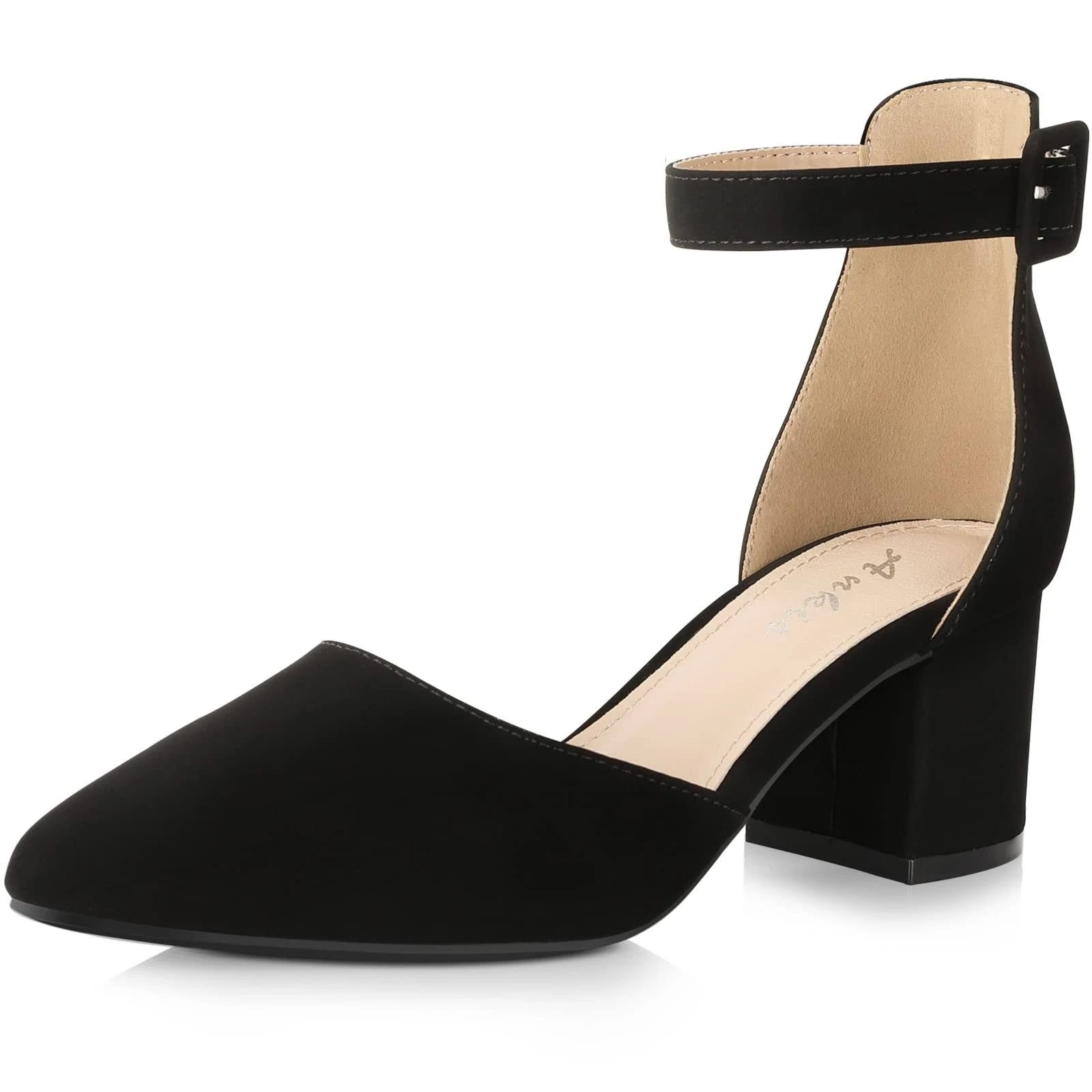 Comfortable TPR Sole Chunky Low Heels for Women | Image