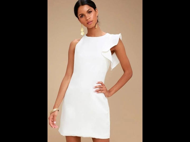 lulus-dinah-white-one-shoulder-dress-size-medium-100-polyester-1