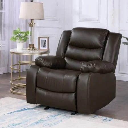 Memory Foam Leather Rocking Chair for Relaxing | Image