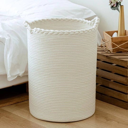 homlikelan-58l-woven-laundry-basketcotton-tall-laundry-hamper-for-blanketsclothespillowstoysshoes-la-1