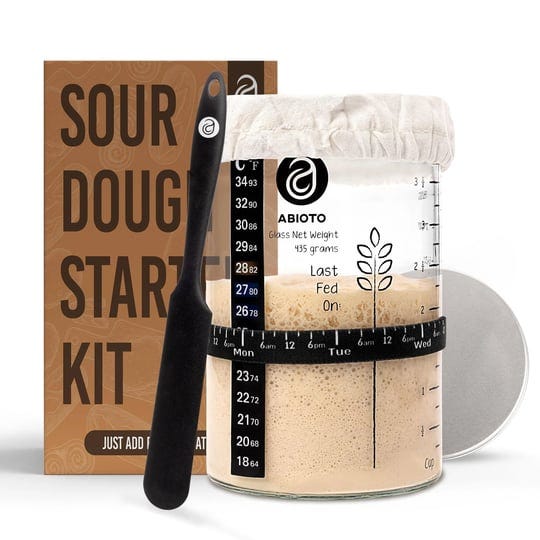 abioto-sourdough-starter-jar-kit-with-34-oz-glass-jar-extra-thermometer-strips-and-breathable-covers-1