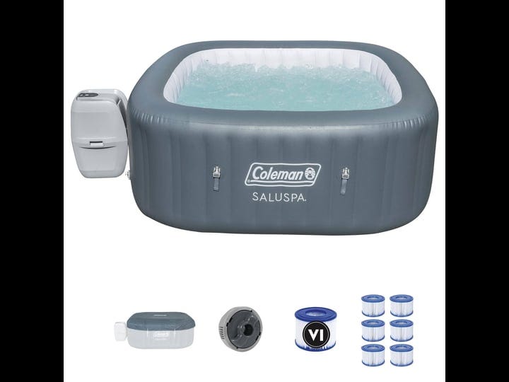 coleman-saluspa-4-person-portable-inflatable-square-hot-tub-12-bestway-filters-1