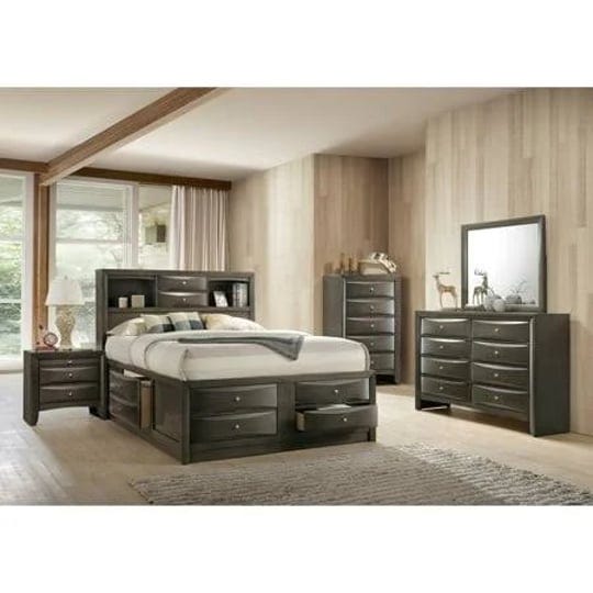 contemporary-queen-size-6pc-master-bedroom-set-captains-bed-gray-finish-solid-wood-furniture-size-56-1
