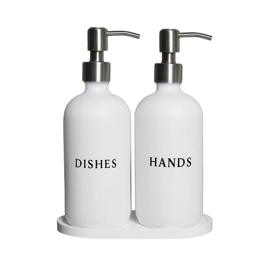 rm-home-white-glass-hand-and-dish-soap-dispenser-set-modern-farmhouse-sink-accessories-liquid-soap-d-1