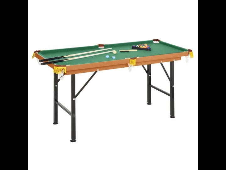 homcom-folding-miniature-billiards-pool-table-green-1