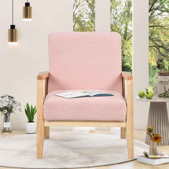 teddy-short-plush-armchair-rattan-mesh-pink-1