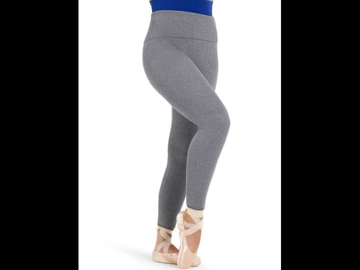 capezio-ribbed-sweater-knit-legging-womens-size-large-gray-1