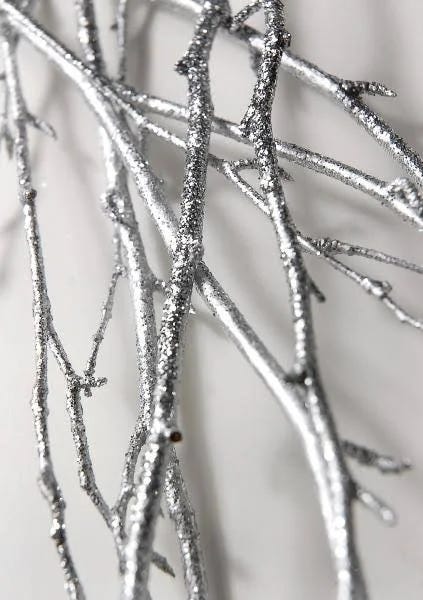 Richland Glittered Silver Birch Tree Branches Bundle | Image