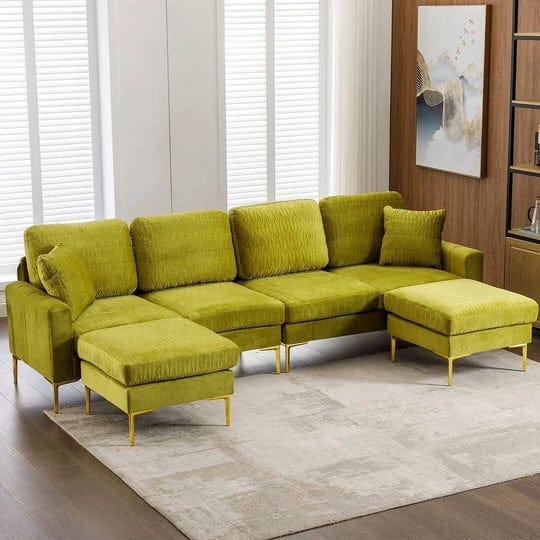 u-shaped-4-seat-indoor-modular-sofa-olive-1