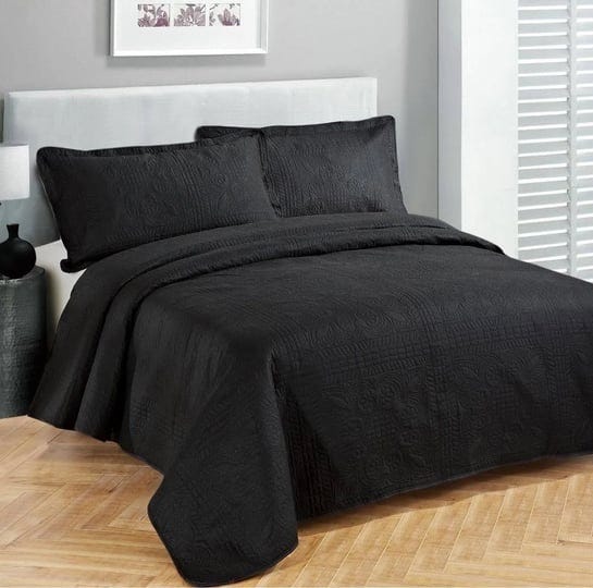fancy-linen-3pc-coverlet-embossed-king-california-king-bed-cover-black-118-x-106-inches-1