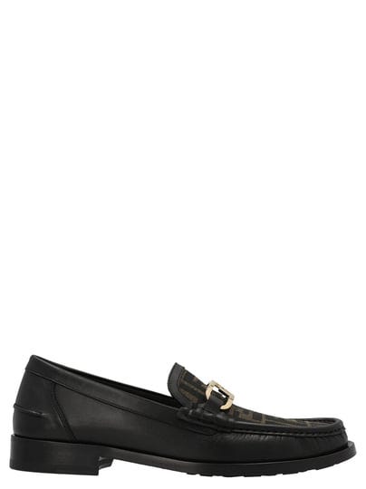 fendi-mens-ff-olock-leather-loafers-black-1