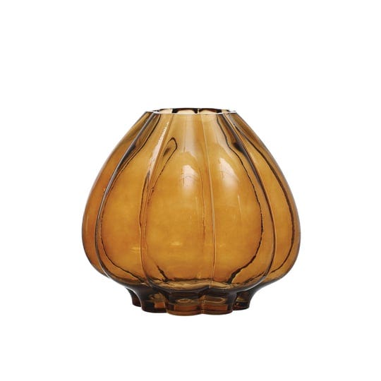 brown-fluted-glass-vase-1