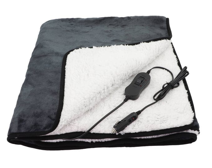 goodyear-automotive-12-volt-heated-car-blanket-reversible-plush-sherpa-55-x-40-gray-1