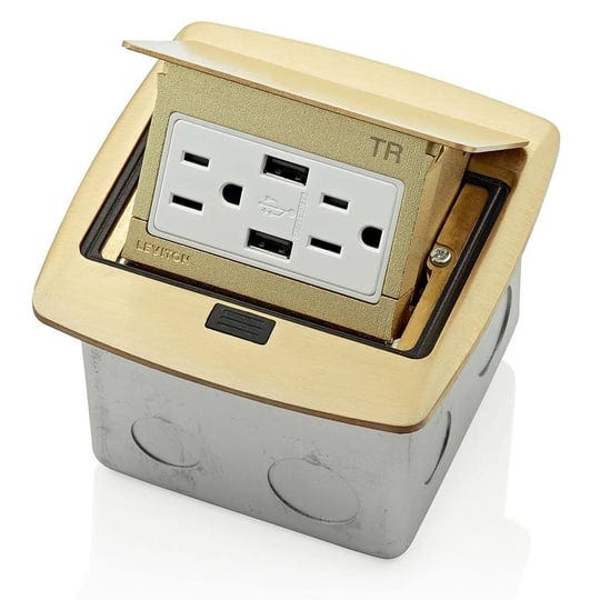 leviton-pfus1-br-pop-up-floor-box-with-dual-type-a-3-6-usb-charger-15-amp-outlet-brass-1