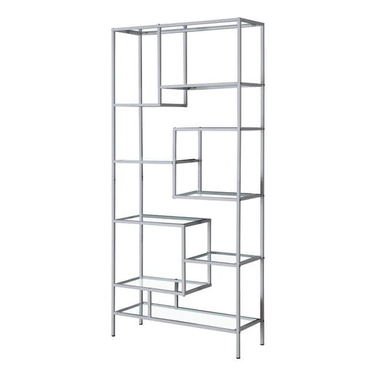 monarch-bookcase-72h-silver-metal-with-tempered-glass-1