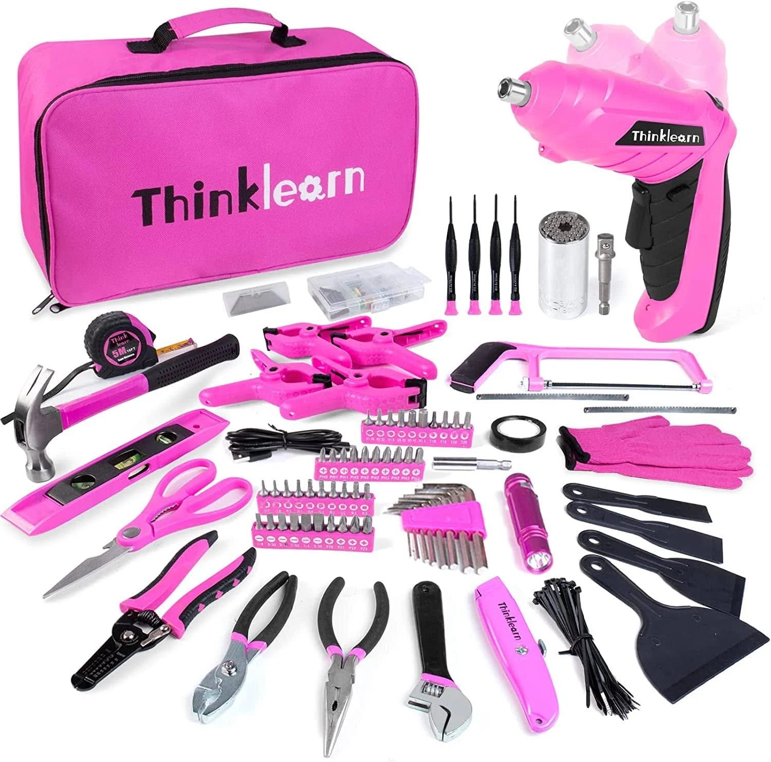 Cordless Pink Drill Set for DIY Home Improvement | Image