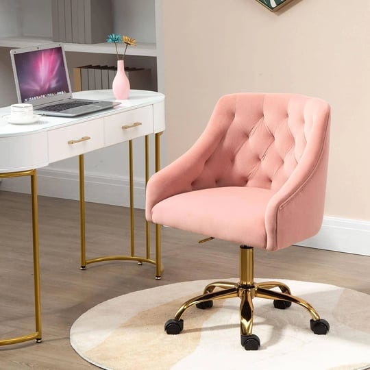 mojay-velvet-fabric-pink-desk-chair-for-home-office-swivel-task-chair-1