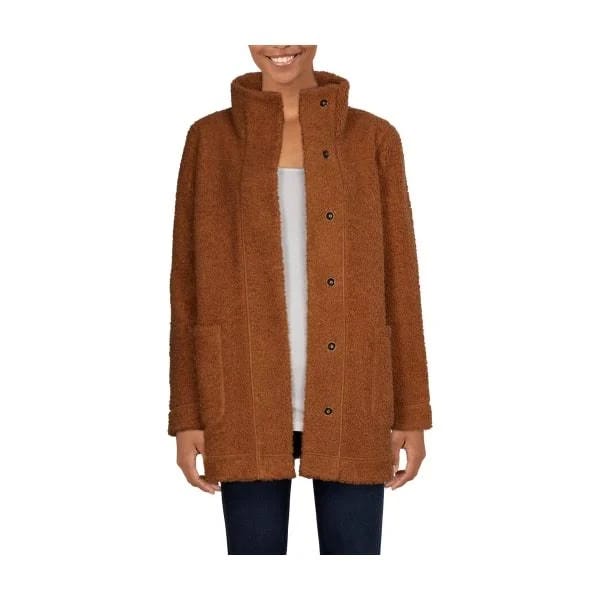 Fleece-Lined Sherpa Teddy Coat for Ladies: Chipmunk Style | Image