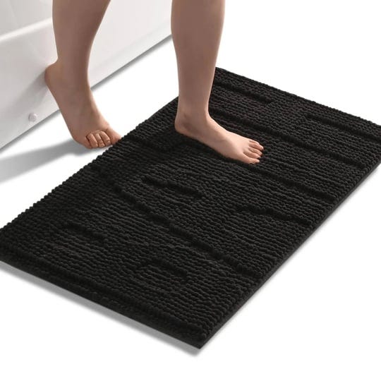 qjhomo-black-bathroom-rug-chenille-bath-mats-for-bathroom-non-slip-floor-mat-thick-soft-shaggy-bath--1
