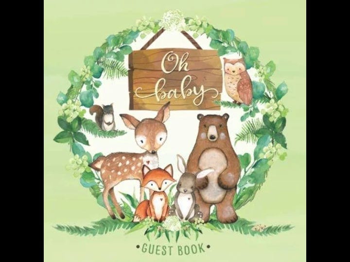 oh-baby-guest-book-woodland-baby-shower-guestbook-with-advice-for-parents-bonus-gift-tracker-log-kee-1