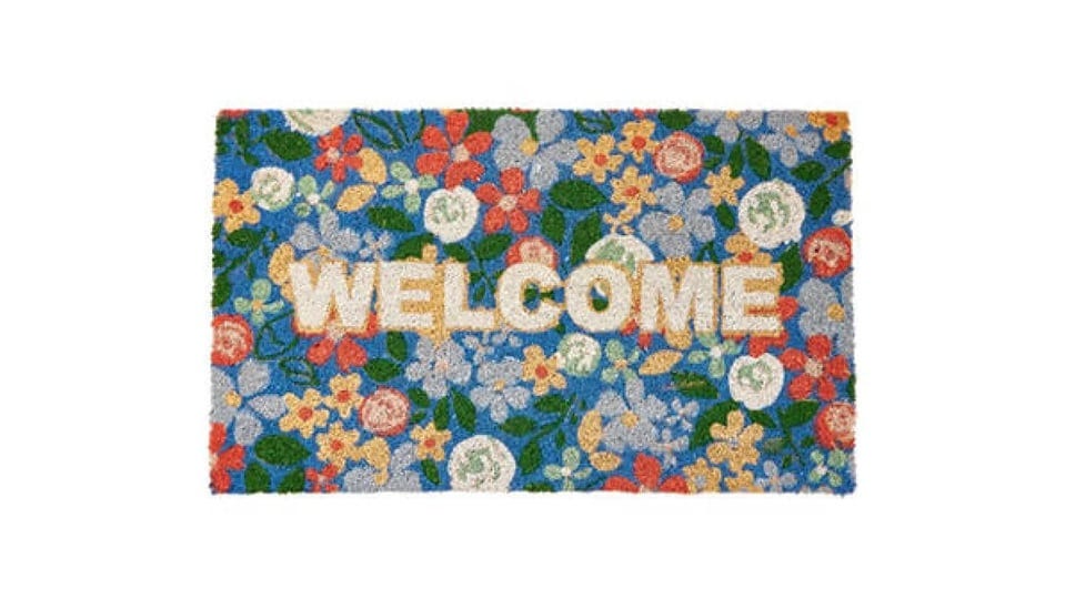 welcome-blue-red-floral-coir-doormat-big-lots-1