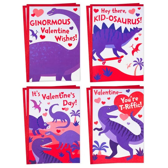 hallmark-valentines-day-cards-assortment-for-kids-8-valentines-day-cards-with-envelopes-dinosaurs-1