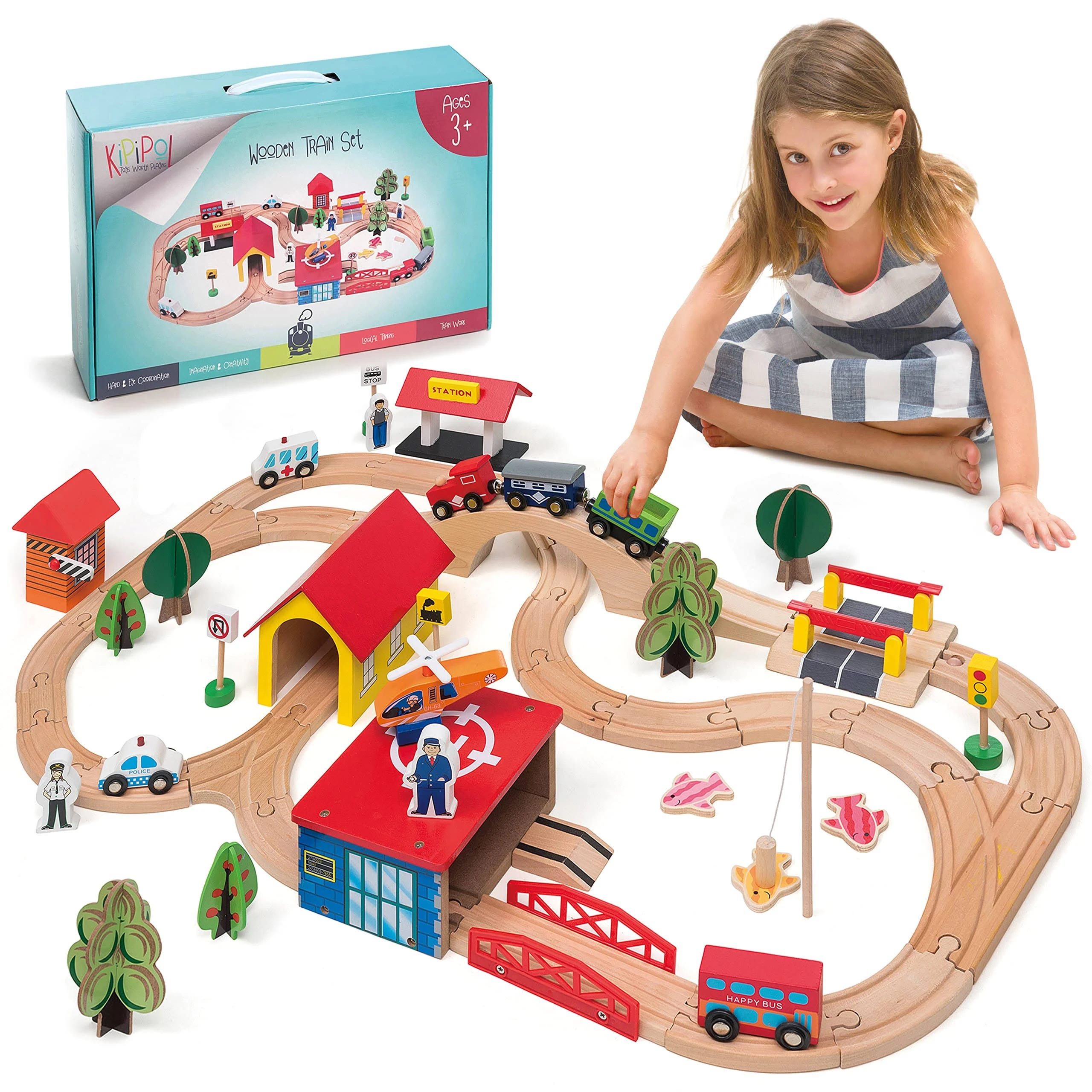 Creative Wooden Train Set for Ages 3+ | Image