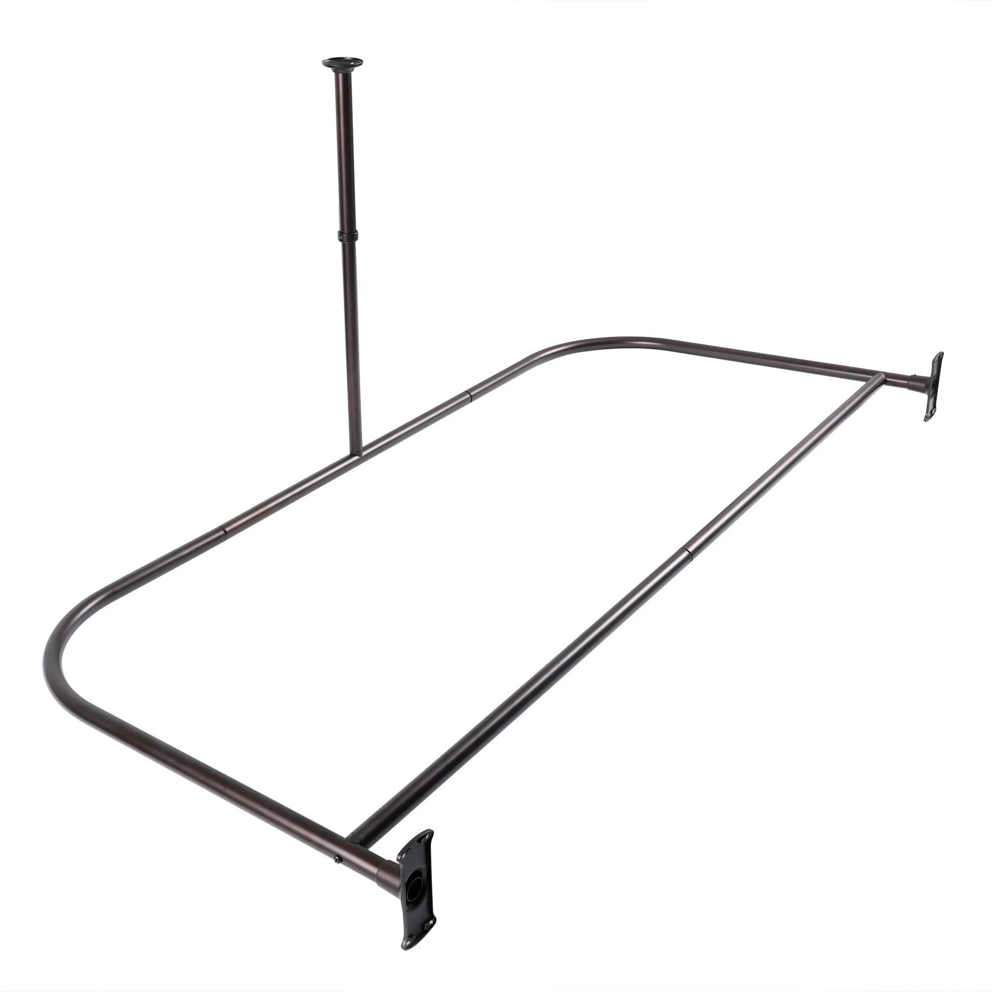 Rustproof, Oil-Rubbed Bronze Aluminum Shower Rod | Image