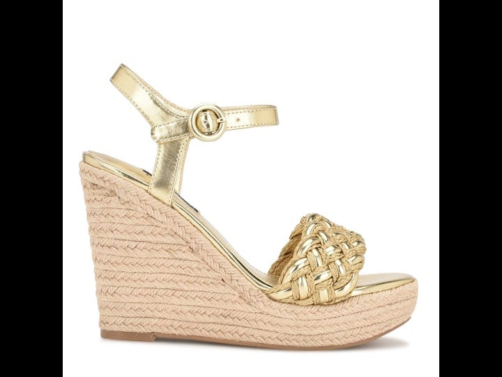 womens-nine-west-hosana-espadrille-wedge-sandals-in-gold-size-9-medium-1