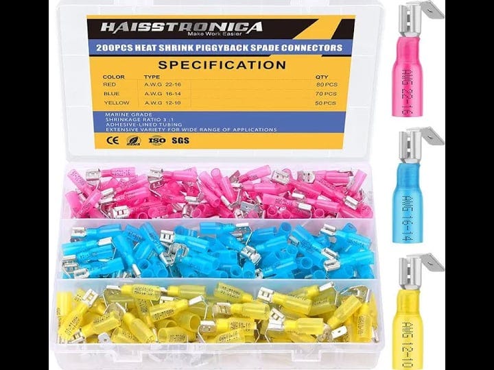 generic-haisstronica-200-pcs-heat-shrink-piggyback-spade-connectors-22-10-awg-piggyback-wire-connect-1