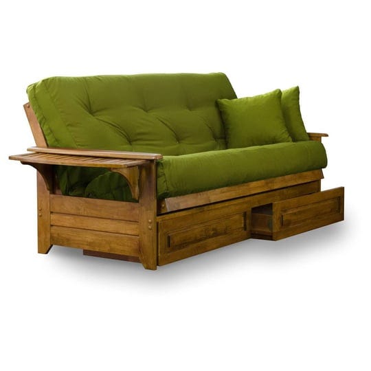 nirvana-futons-brentwood-tray-arm-queen-size-wood-futon-frame-and-storage-drawers-heritage-finish-br-1